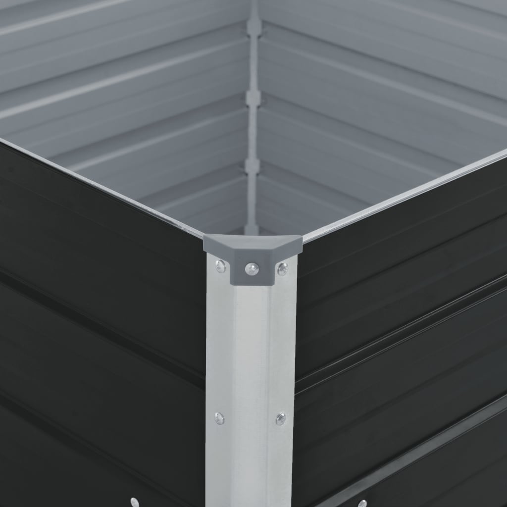 Plantenbak Verhoogd 100X100X45 Cm Gegalvaniseerd Staal Bruin