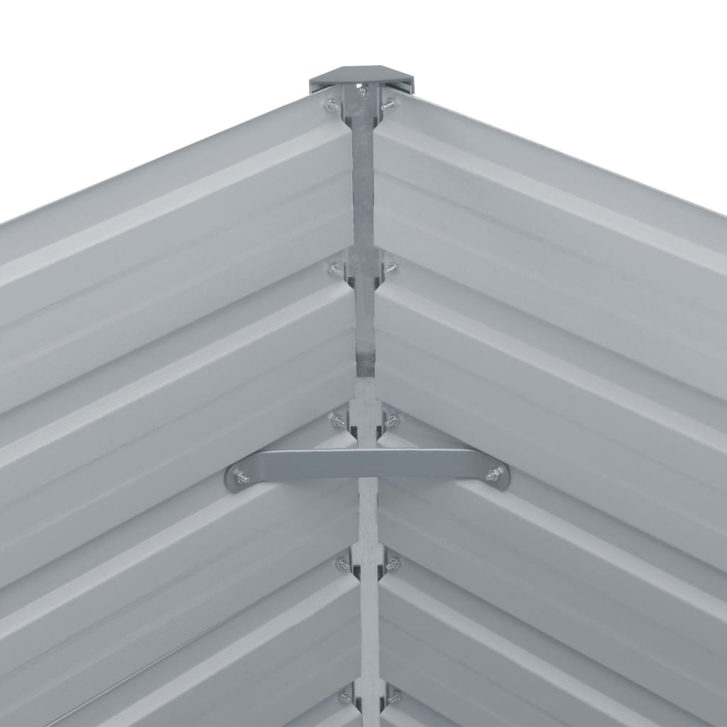 Plantenbak Verhoogd 100X100X45 Cm Gegalvaniseerd Staal Bruin