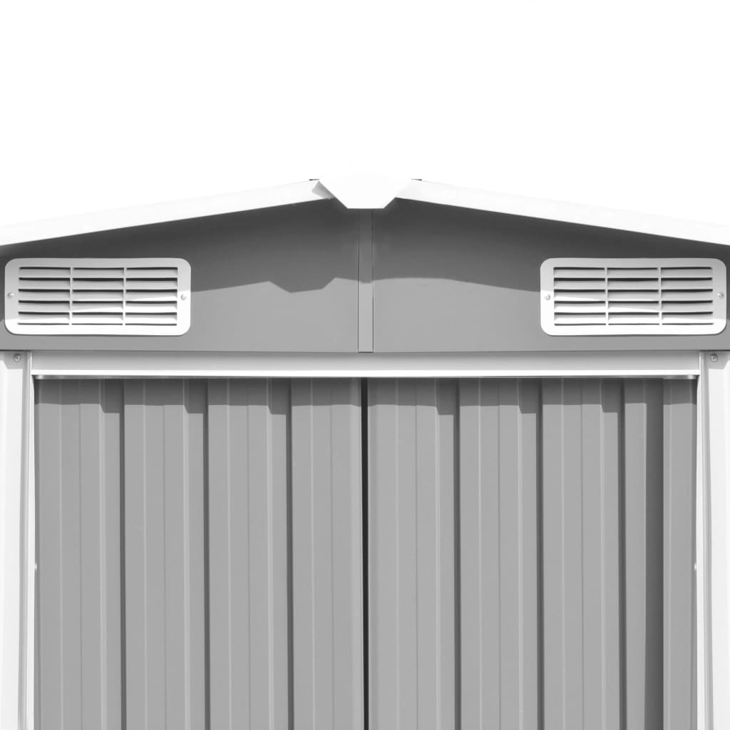 Tuinschuur 257X990X181 Cm Gegalvaniseerd Staal Grijs