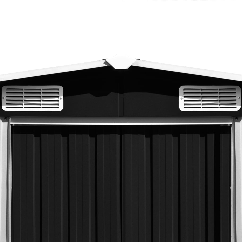 Tuinschuur 257X990X181 Cm Gegalvaniseerd Staal Antraciet