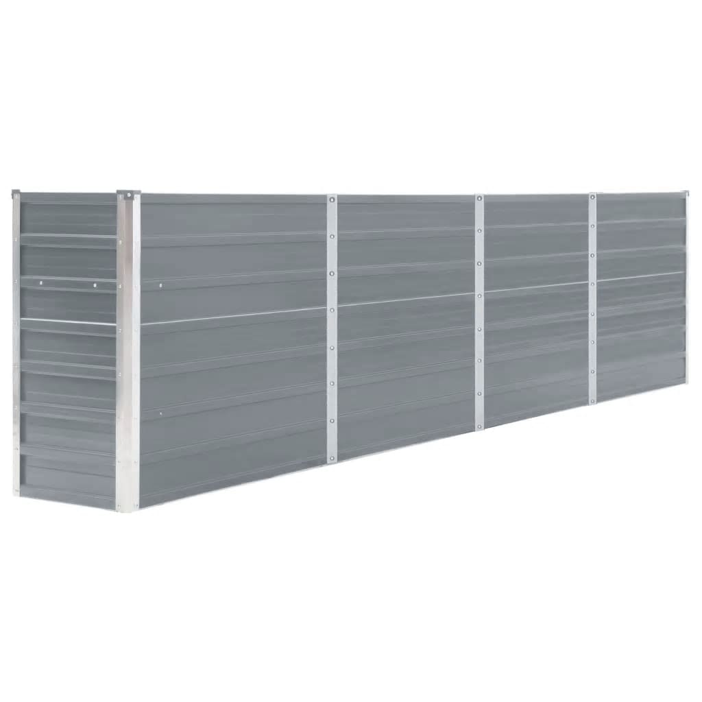 Plantenbak Verhoogd 320X40X77 Cm Gegalvaniseerd Staal Grijs