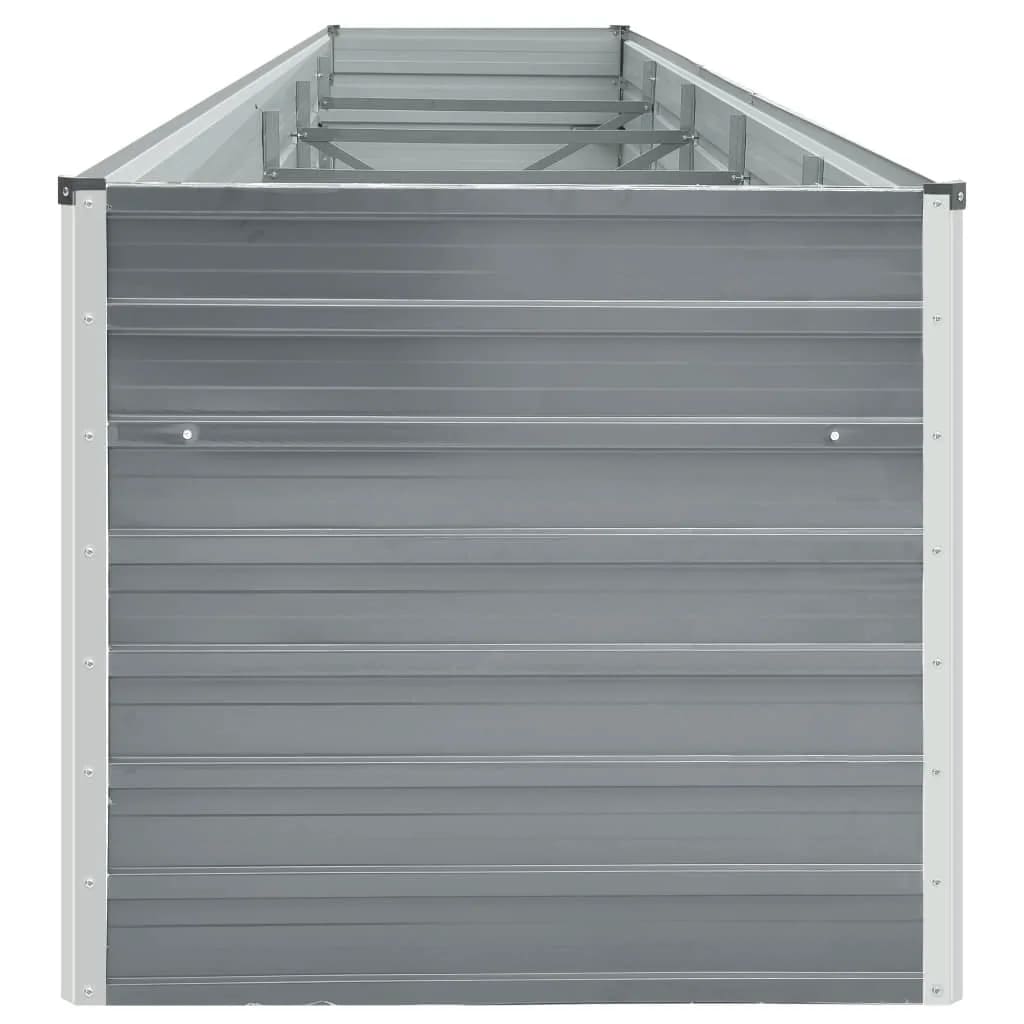 Plantenbak Verhoogd 400X80X77 Cm Gegalvaniseerd Staal Grijs
