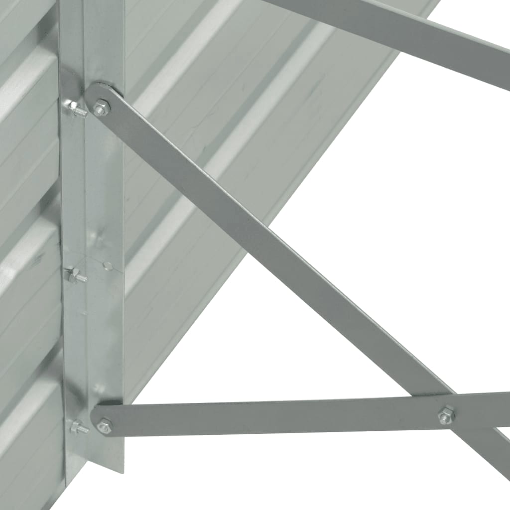 Plantenbak Verhoogd 400X80X77 Cm Gegalvaniseerd Staal Grijs