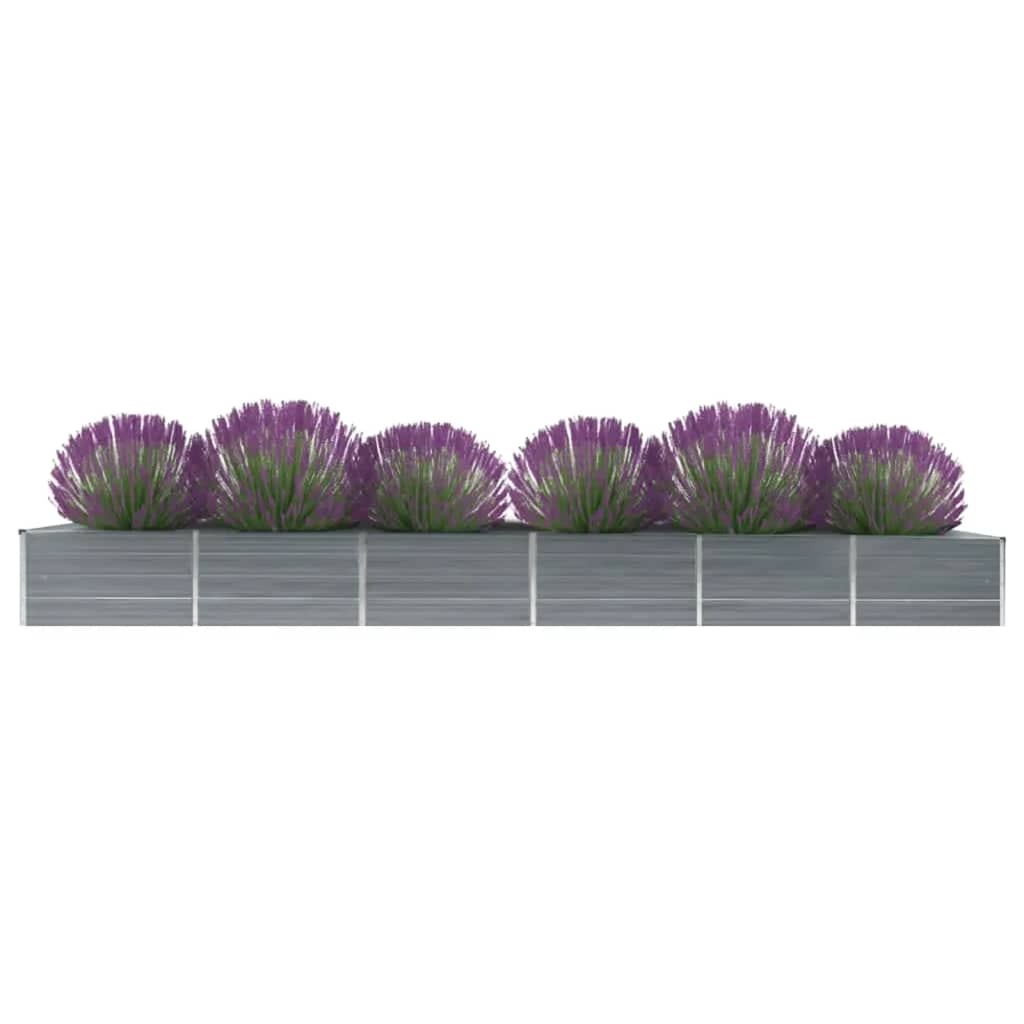 Plantenbak Verhoogd 480X80X45 Cm Gegalvaniseerd Staal Grijs