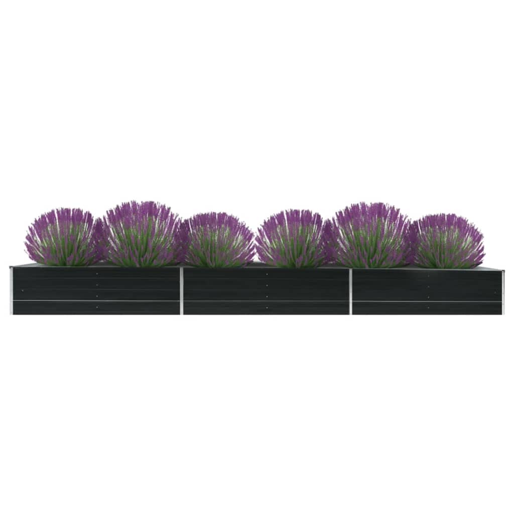 Plantenbak Verhoogd 480X80X45 Cm Gegalvaniseerd Staal Antraciet
