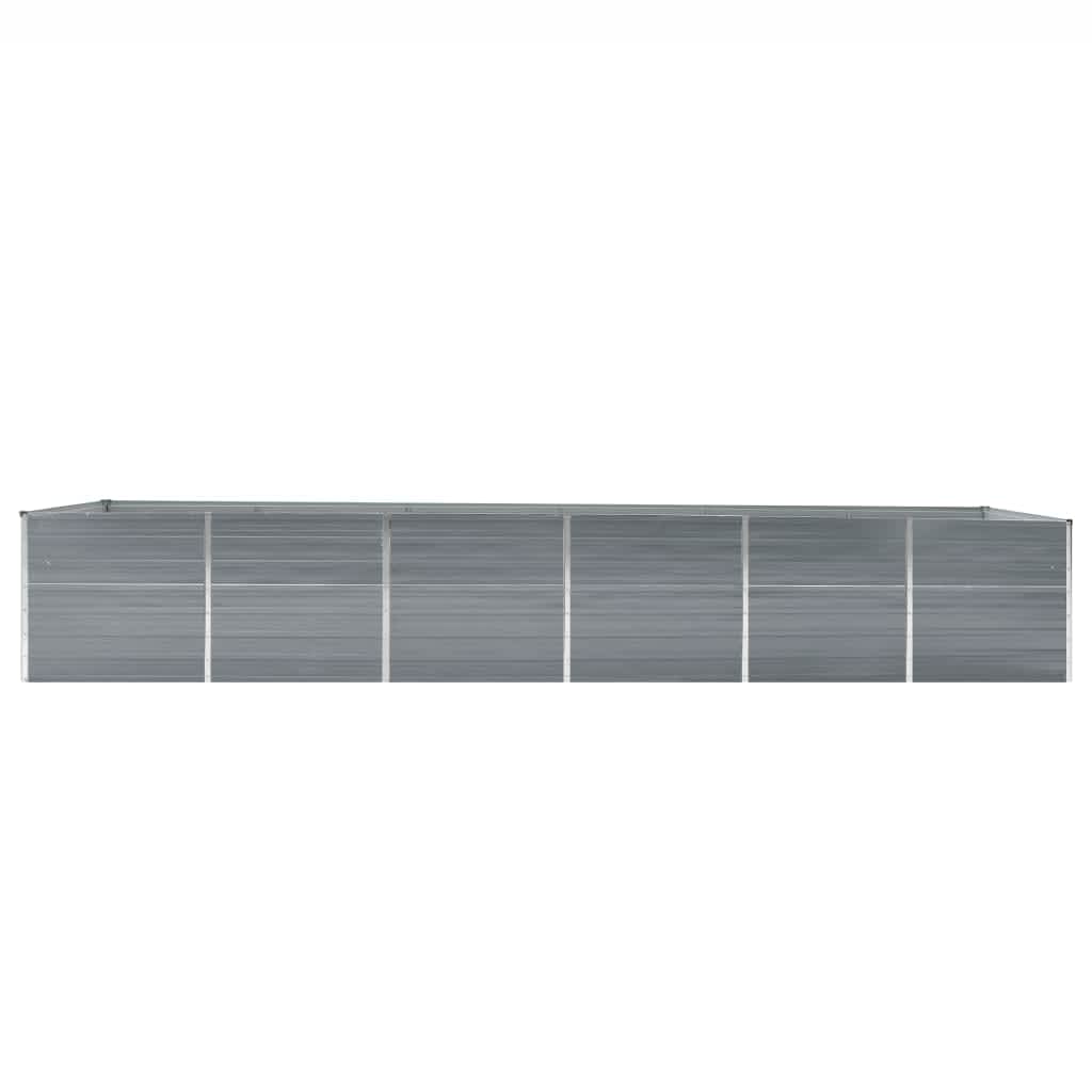 Pflanzgefäß erhöht 480 x 80 x 77 cm, verzinkter Stahl, grau