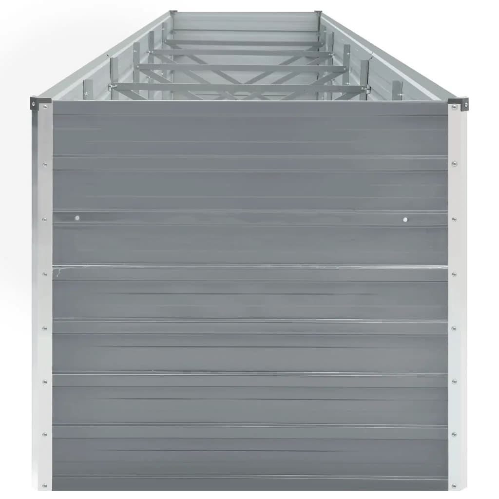 Pflanzgefäß erhöht 480 x 80 x 77 cm, verzinkter Stahl, grau