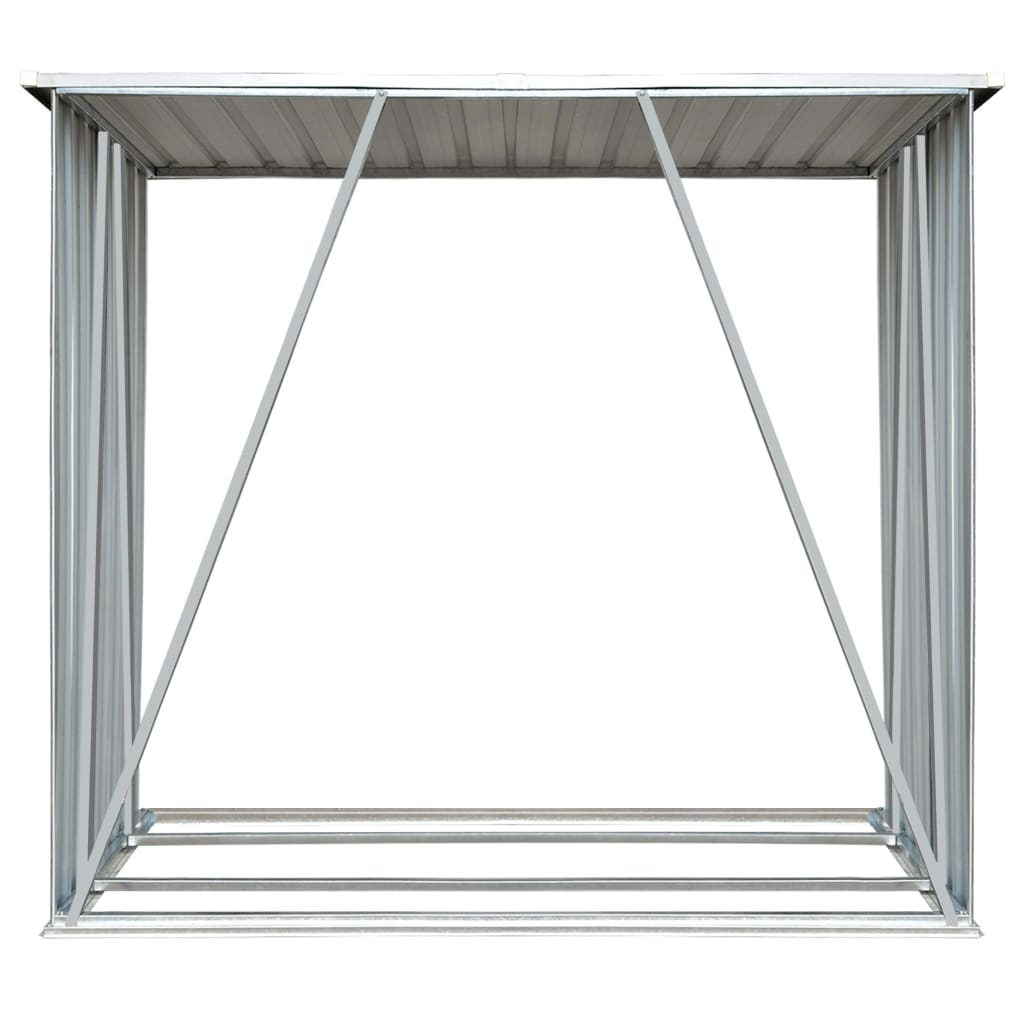 Haardhoutschuur 163X83X154 Cm Gegalvaniseerd Staal Groen