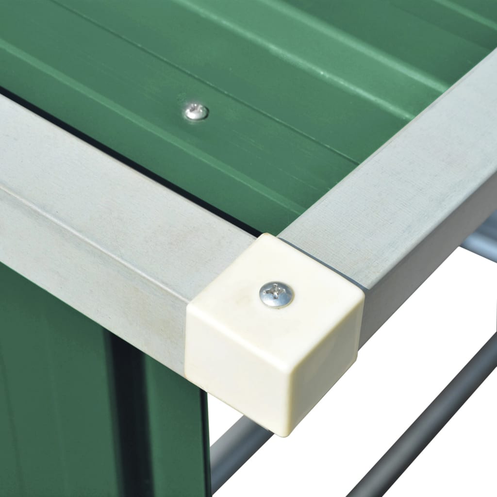 Haardhoutschuur 163X83X154 Cm Gegalvaniseerd Staal Groen