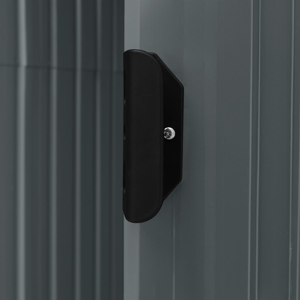 Tuinschuur Met Rek 205X130X183 Cm Ijzer Grijs