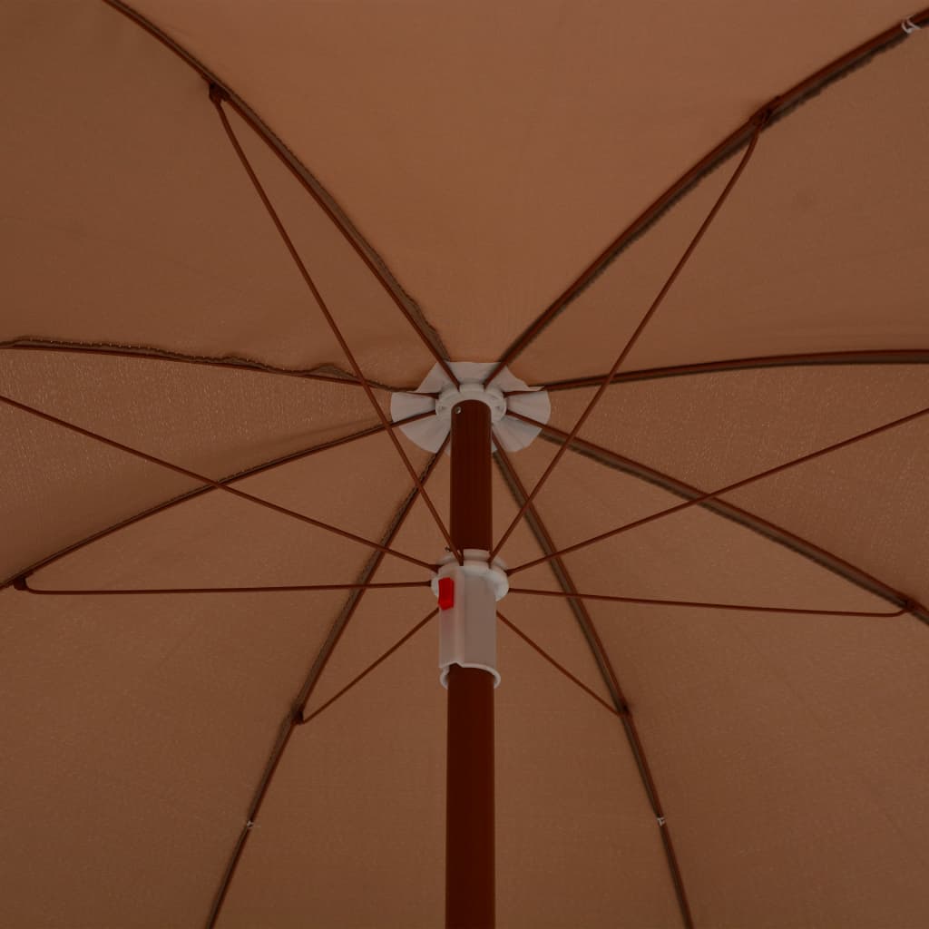 Parasol Met Stalen Paal 240 Cm Taupe