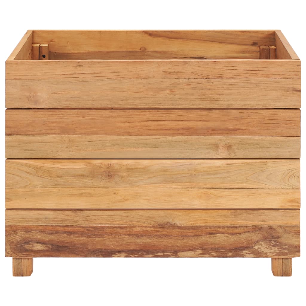 Plantenbak Verhoogd 50X40X38 Cm Gerecycled Teakhout En Staal