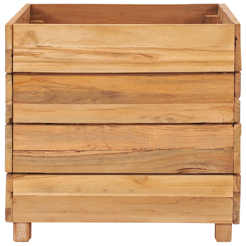 Plantenbak Verhoogd 50X40X38 Cm Gerecycled Teakhout En Staal