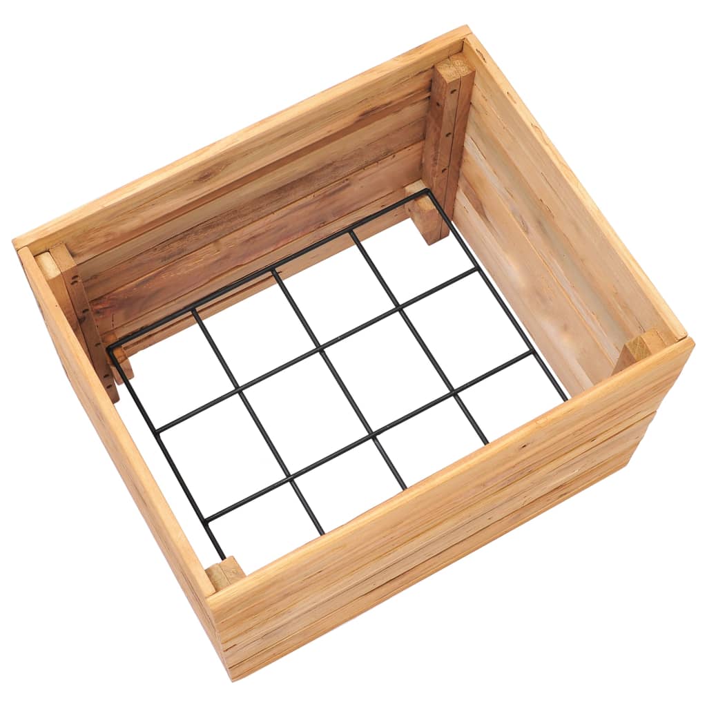 Plantenbak Verhoogd 50X40X38 Cm Gerecycled Teakhout En Staal