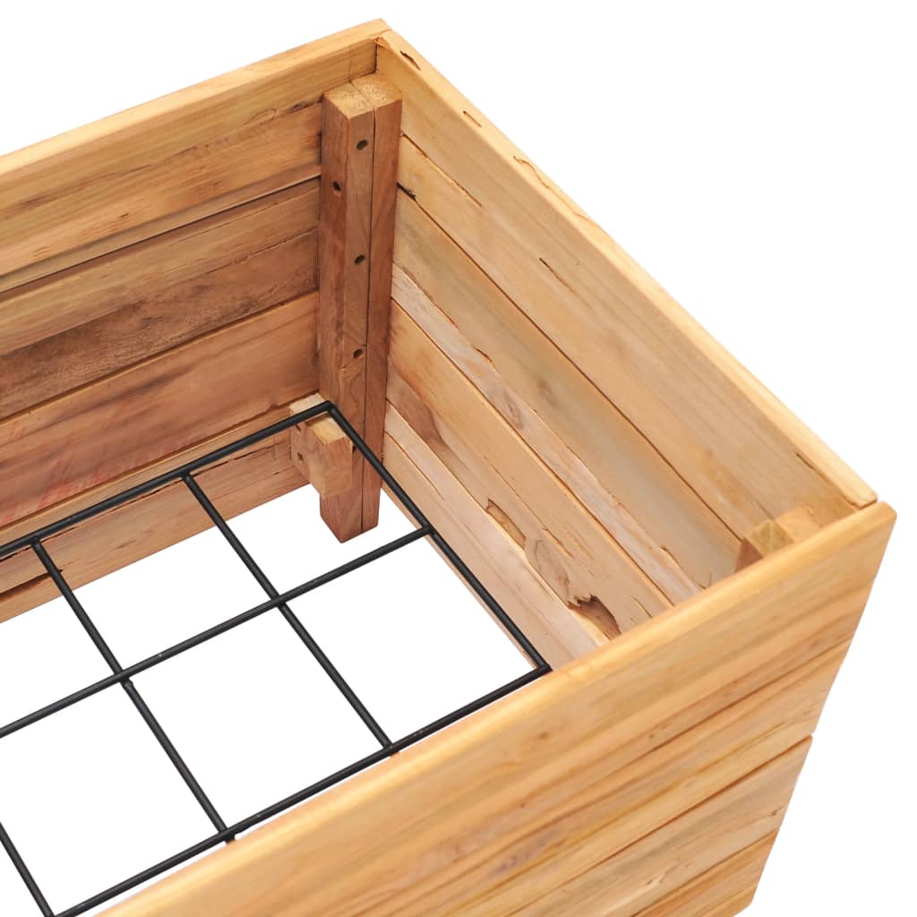 Plantenbak Verhoogd 50X40X38 Cm Gerecycled Teakhout En Staal