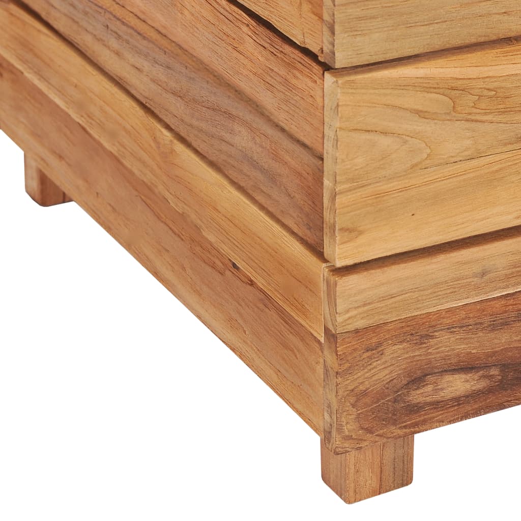 Plantenbak Verhoogd 50X40X38 Cm Gerecycled Teakhout En Staal
