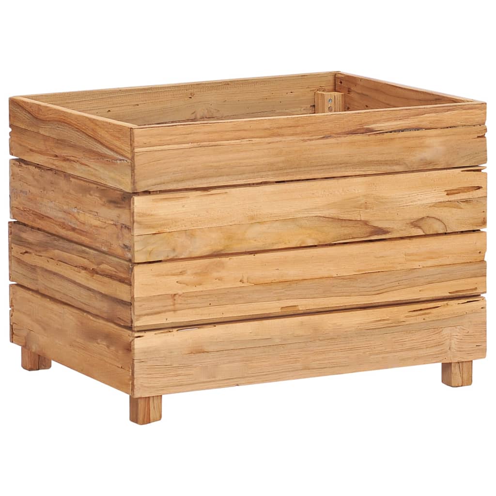 Plantenbak Verhoogd 50X40X38 Cm Gerecycled Teakhout En Staal
