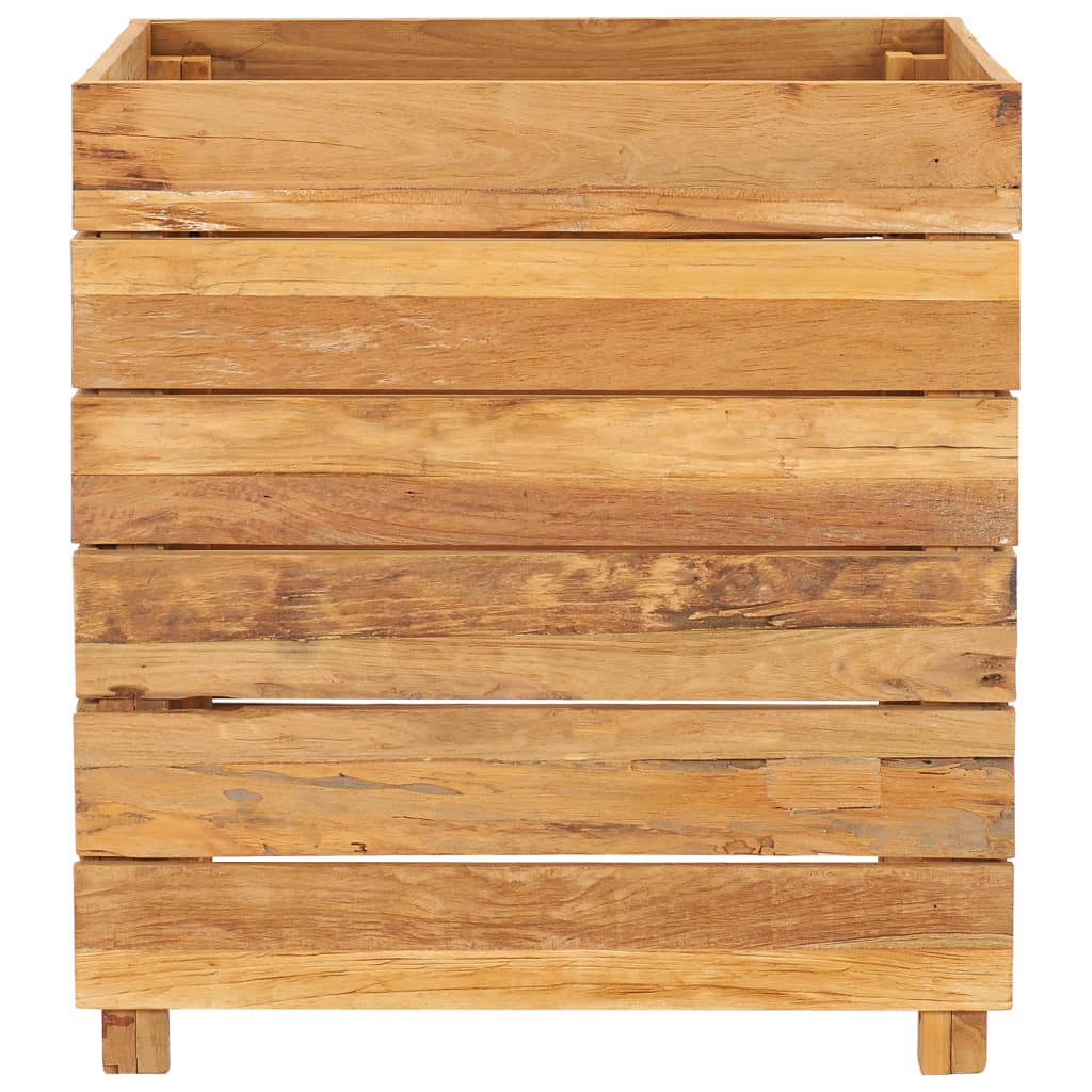 Plantenbak Verhoogd 50X40X55 Cm Gerecycled Teakhout En Staal