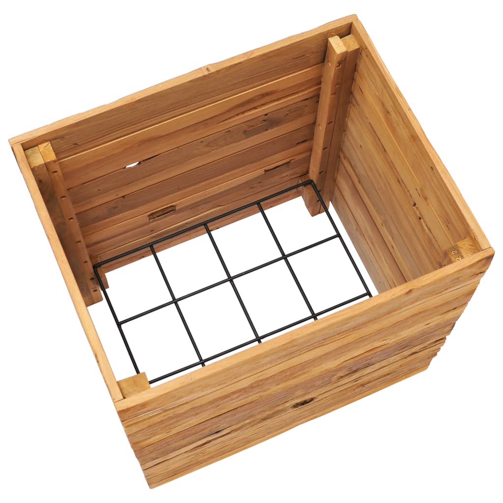 Plantenbak Verhoogd 50X40X55 Cm Gerecycled Teakhout En Staal