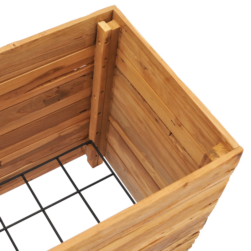 Plantenbak Verhoogd 50X40X55 Cm Gerecycled Teakhout En Staal