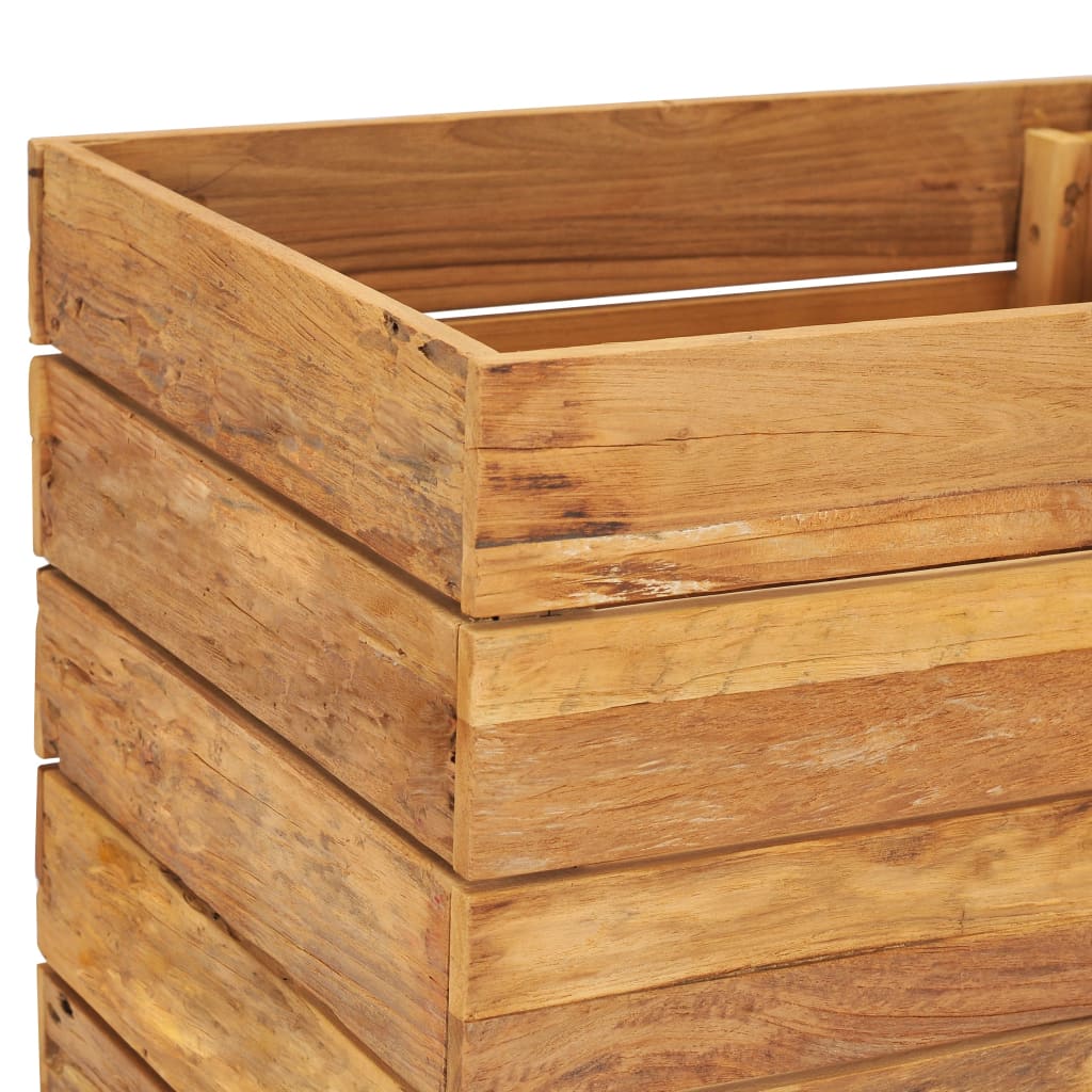 Plantenbak Verhoogd 50X40X55 Cm Gerecycled Teakhout En Staal