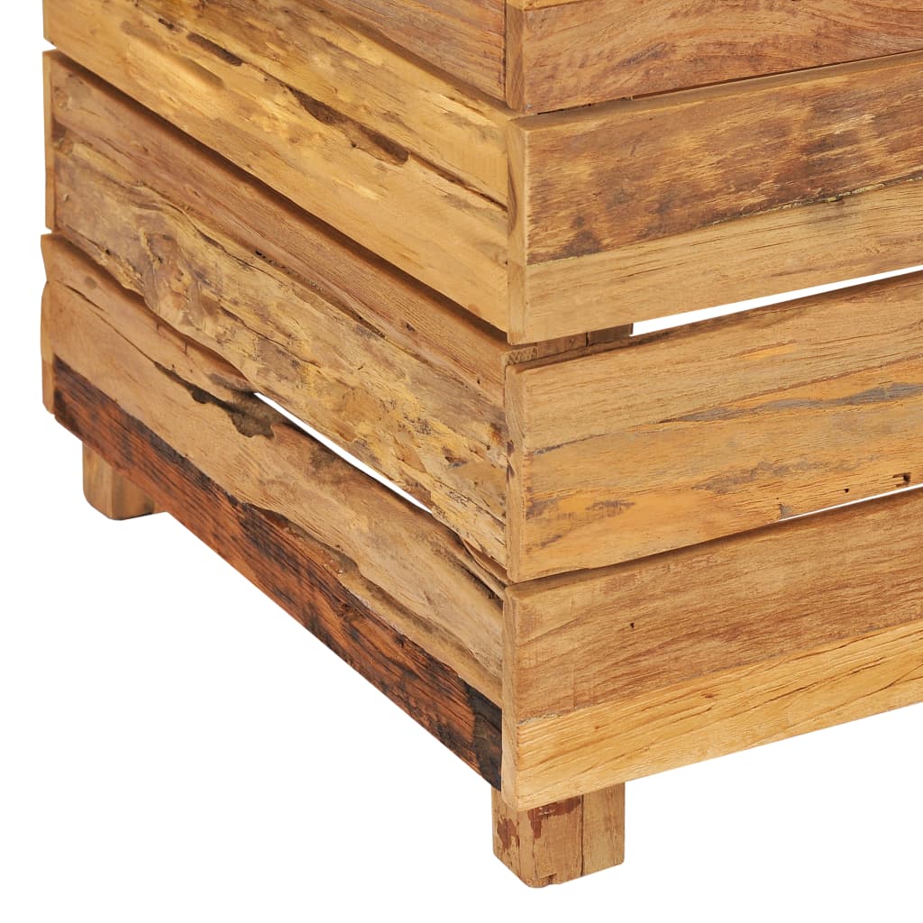 Plantenbak Verhoogd 50X40X55 Cm Gerecycled Teakhout En Staal