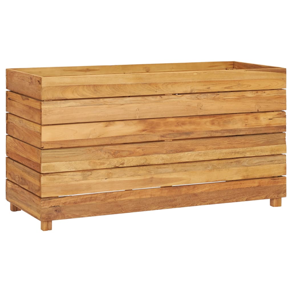 Plantenbak Verhoogd 100X40X55 Cm Gerecycled Teakhout En Staal