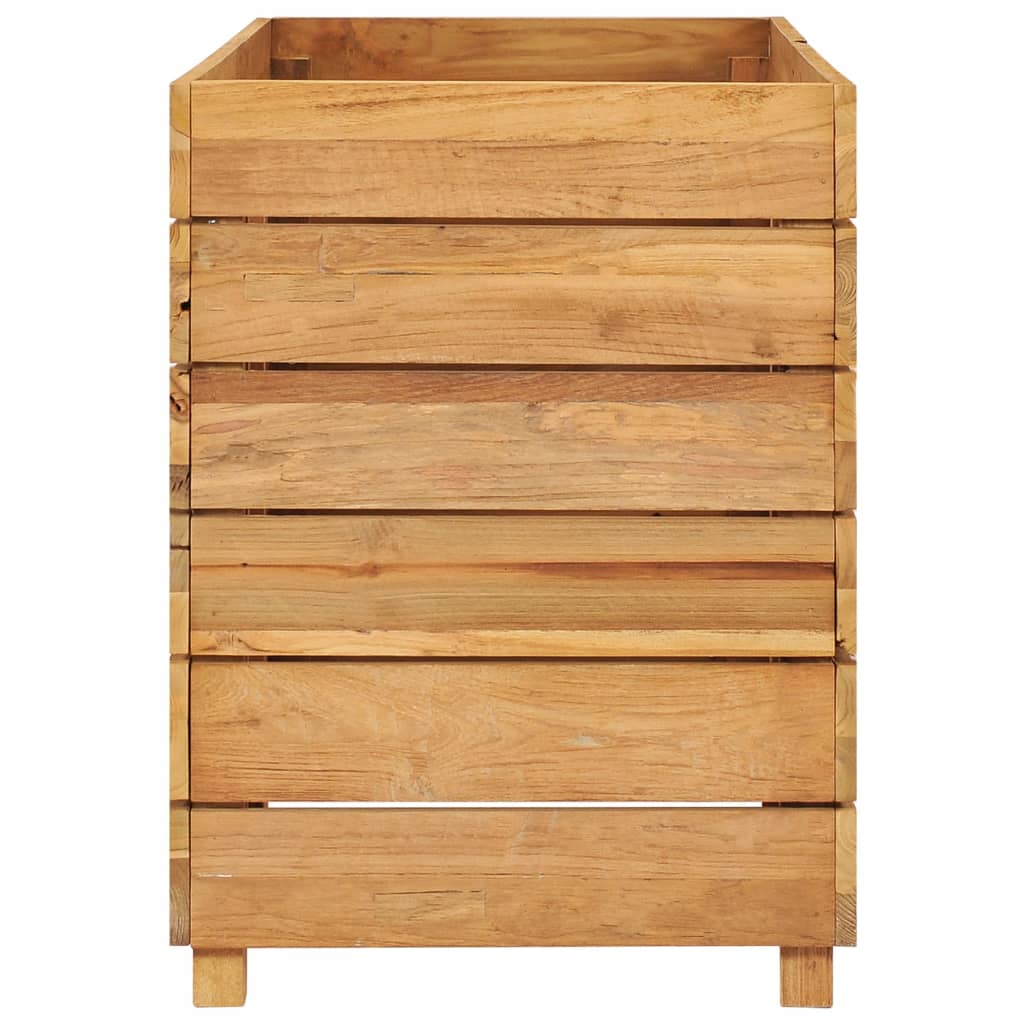 Plantenbak Verhoogd 100X40X55 Cm Gerecycled Teakhout En Staal