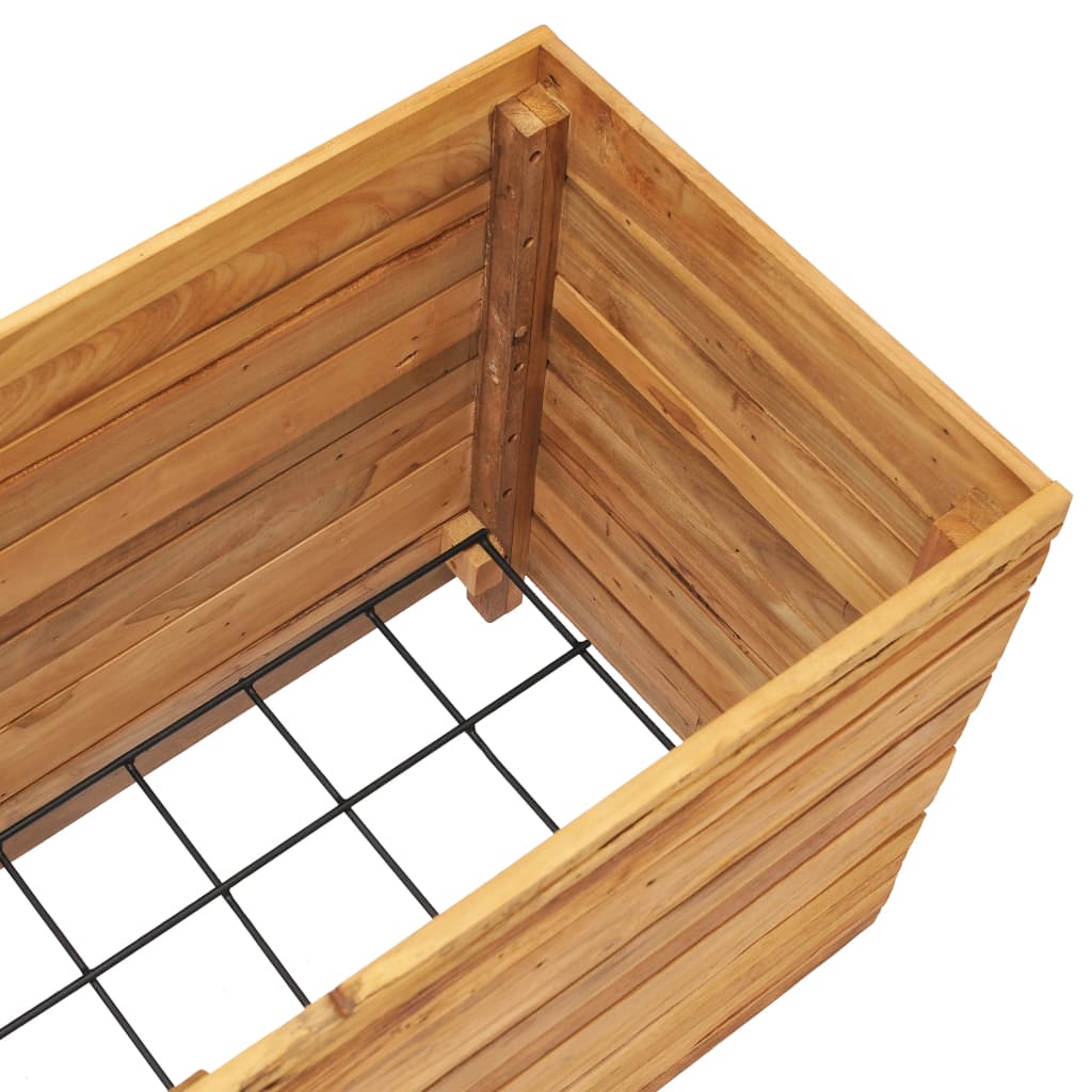 Plantenbak Verhoogd 100X40X55 Cm Gerecycled Teakhout En Staal