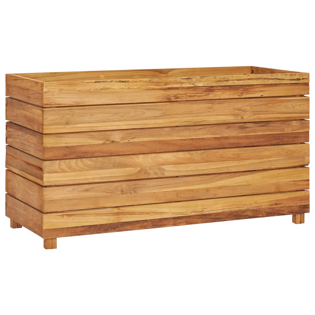 Plantenbak Verhoogd 100X40X55 Cm Gerecycled Teakhout En Staal