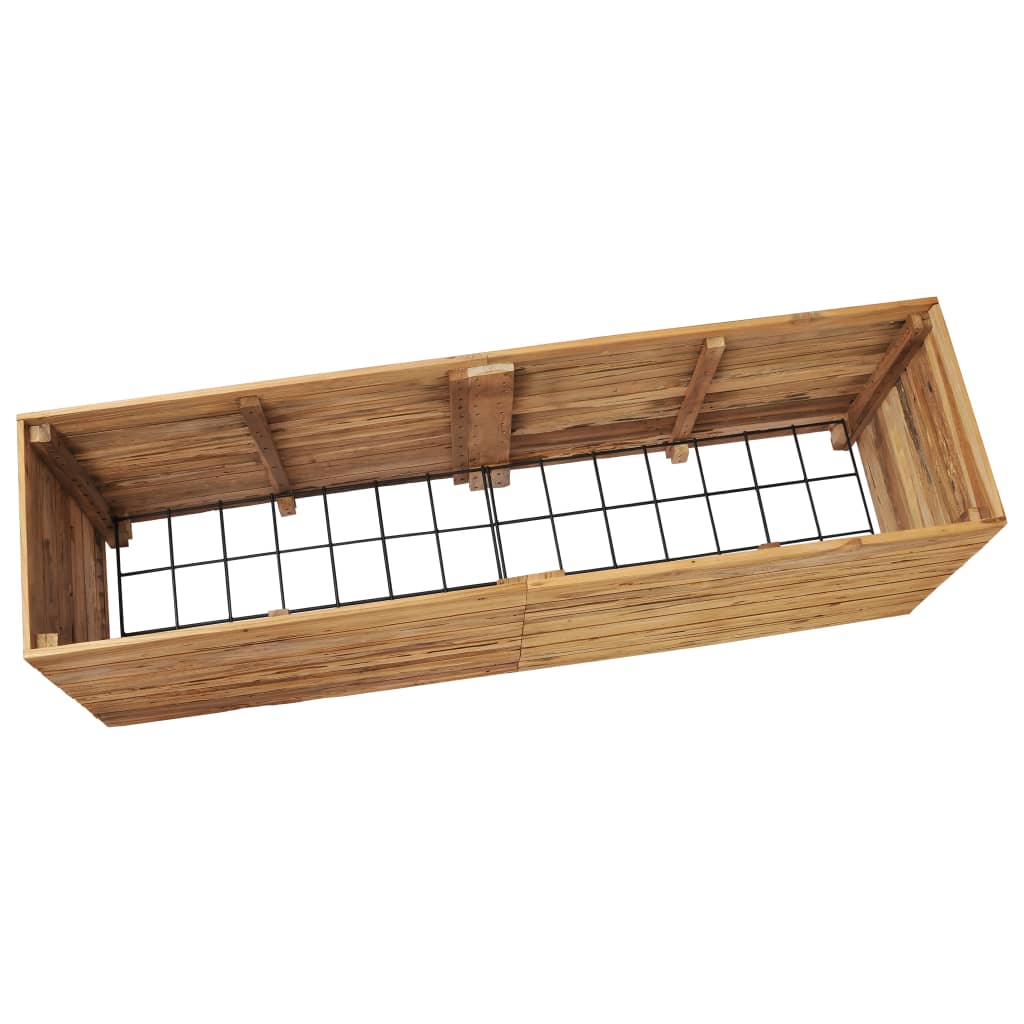 Plantenbak Verhoogd 150X40X55 Cm Gerecycled Teakhout En Staal