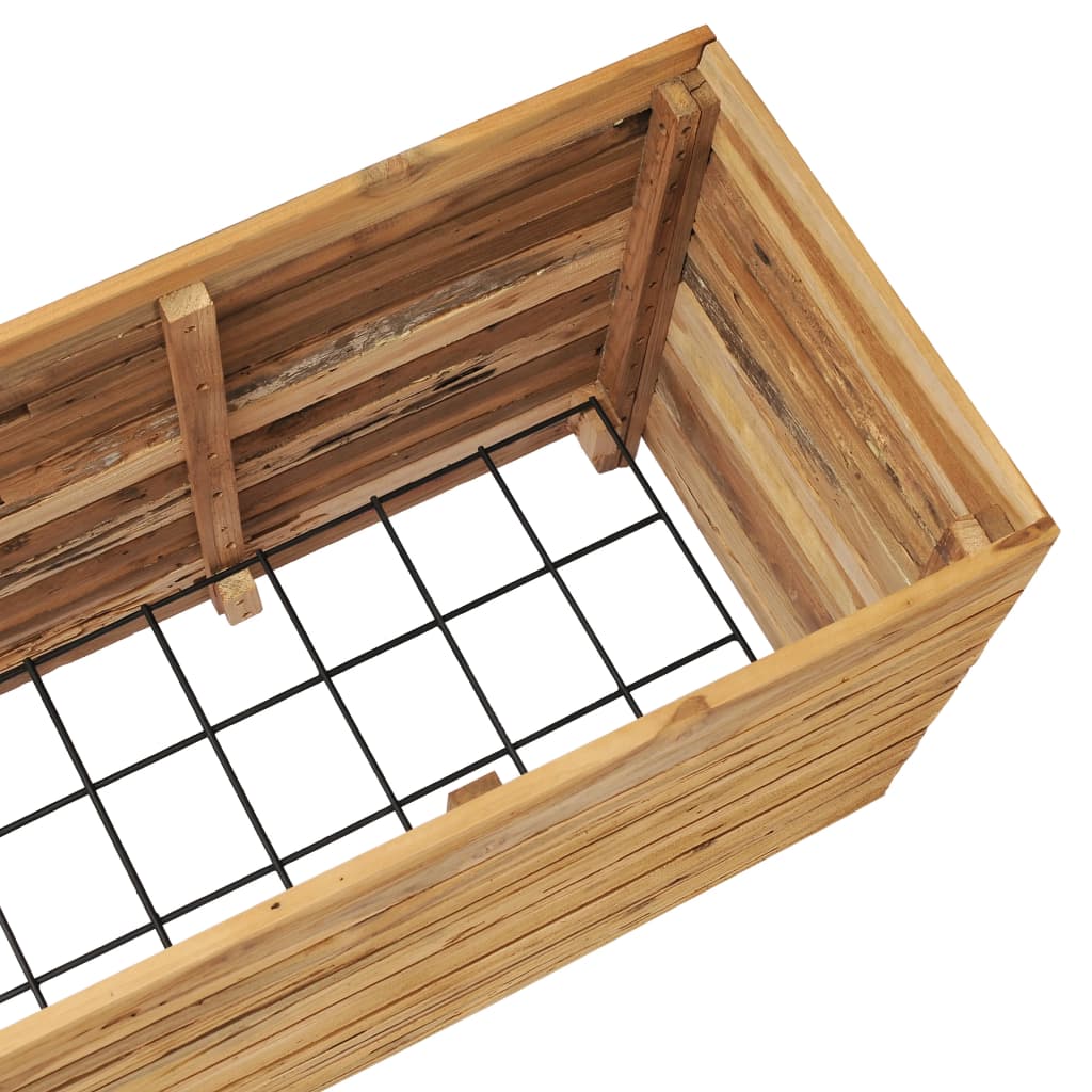Plantenbak Verhoogd 150X40X55 Cm Gerecycled Teakhout En Staal