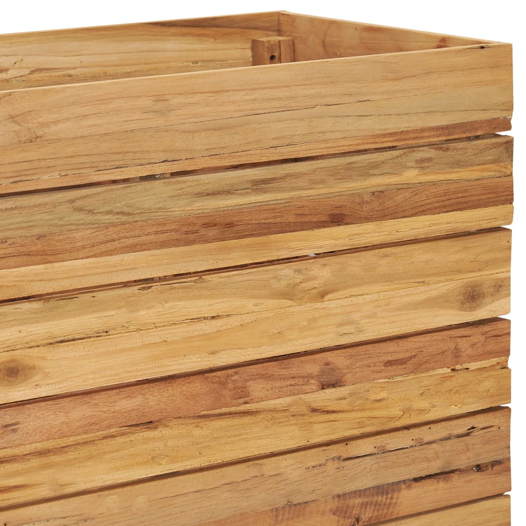 Plantenbak Verhoogd 150X40X55 Cm Gerecycled Teakhout En Staal