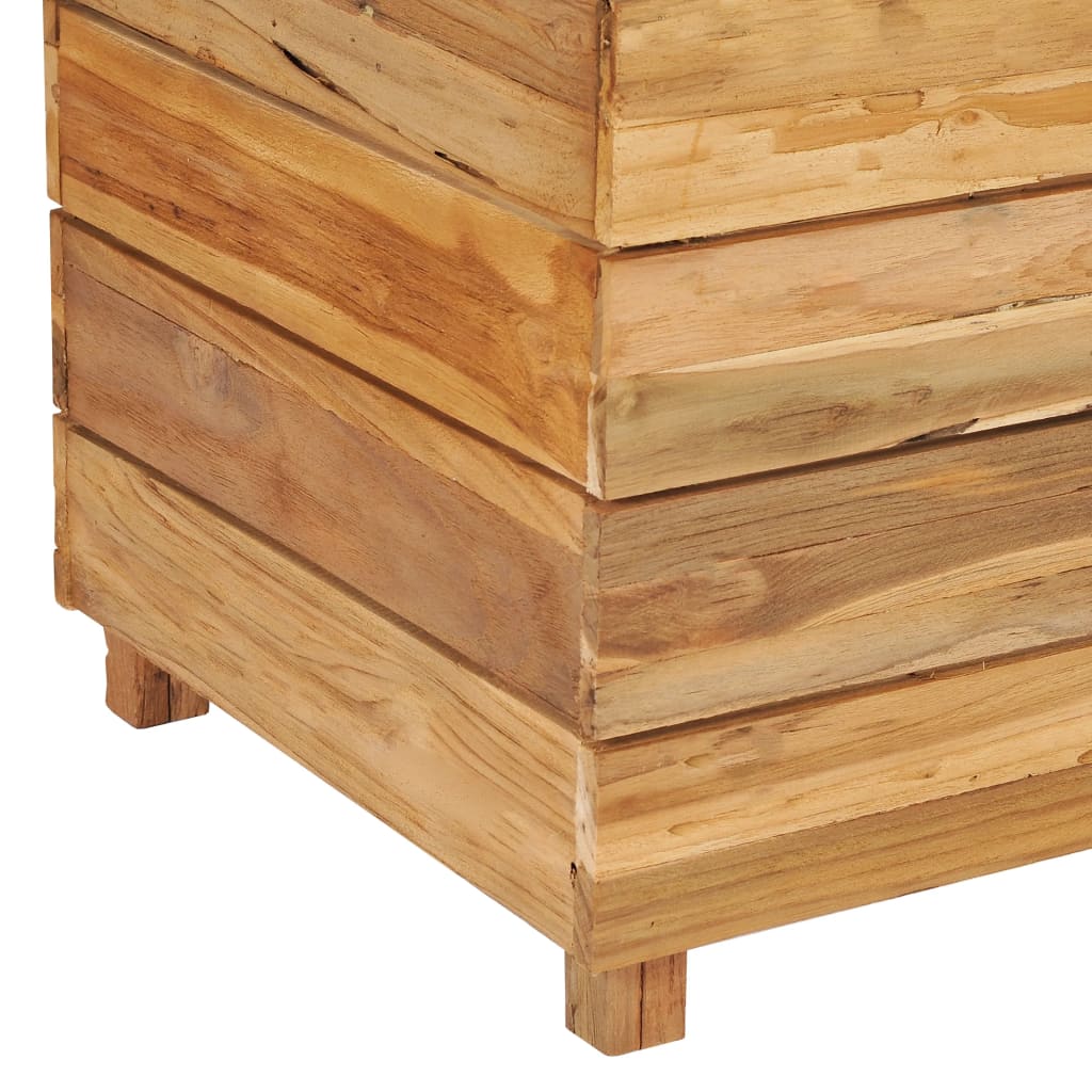 Plantenbak Verhoogd 150X40X55 Cm Gerecycled Teakhout En Staal