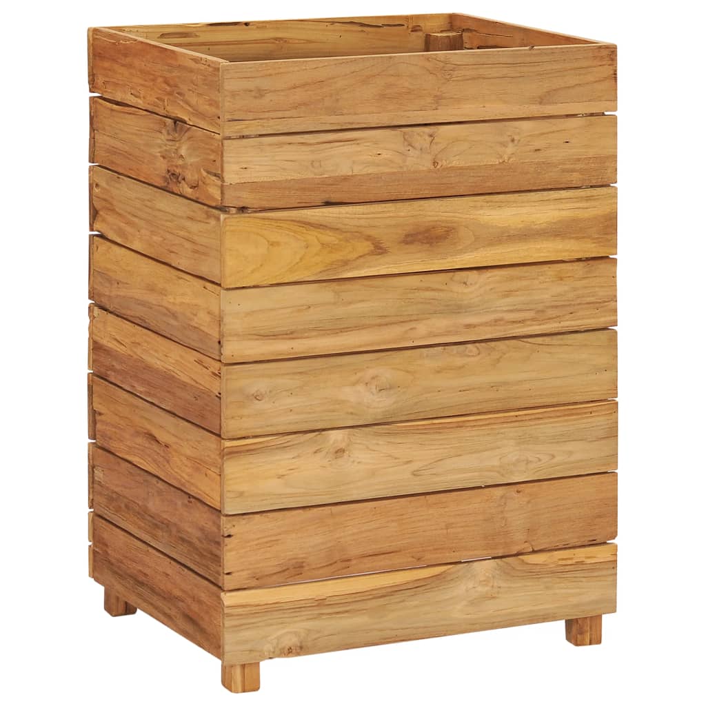 Plantenbak Verhoogd 50X40X72 Cm Gerecycled Teakhout En Staal