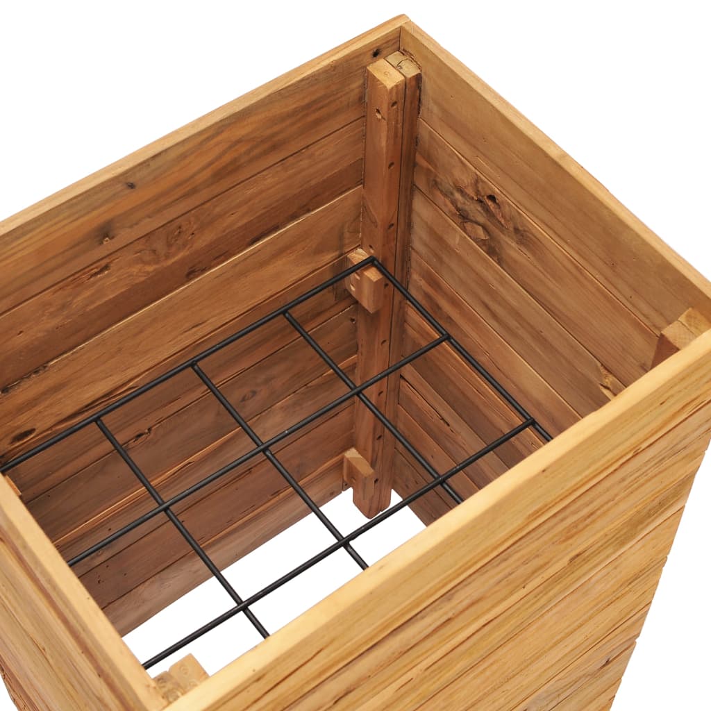 Plantenbak Verhoogd 50X40X72 Cm Gerecycled Teakhout En Staal