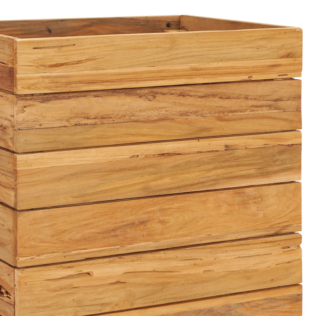Plantenbak Verhoogd 50X40X72 Cm Gerecycled Teakhout En Staal