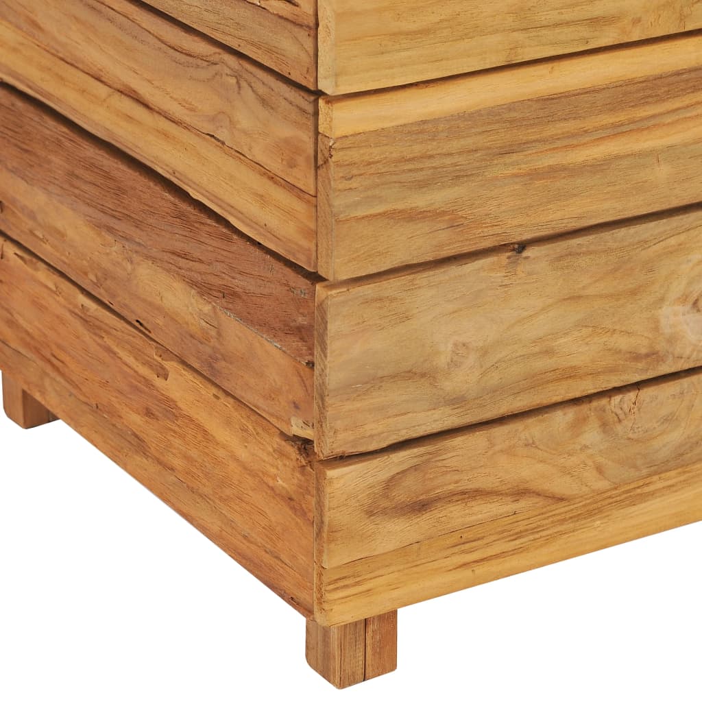 Plantenbak Verhoogd 50X40X72 Cm Gerecycled Teakhout En Staal