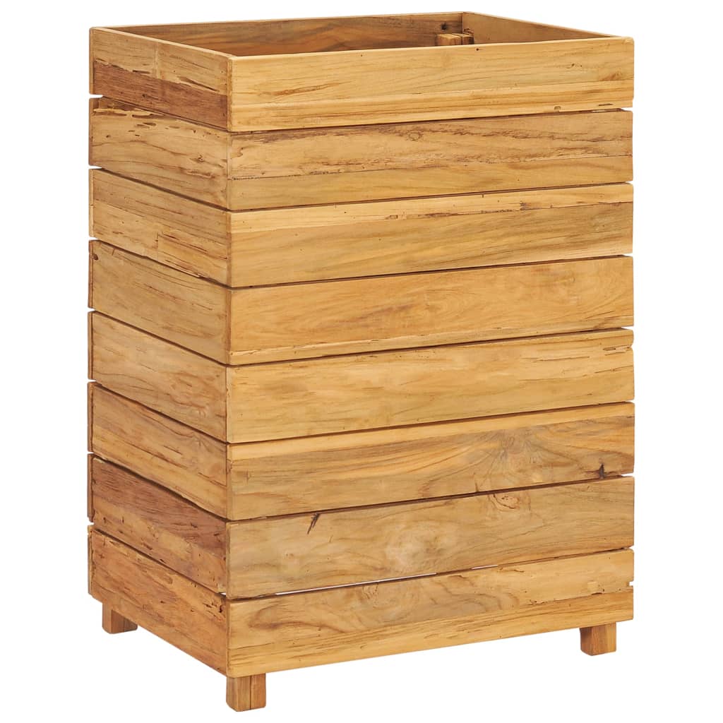 Plantenbak Verhoogd 50X40X72 Cm Gerecycled Teakhout En Staal