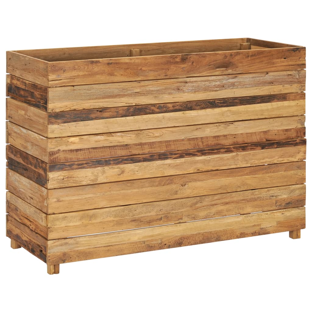 Plantenbak Verhoogd 100X40X72 Cm Gerecycled Teakhout En Staal