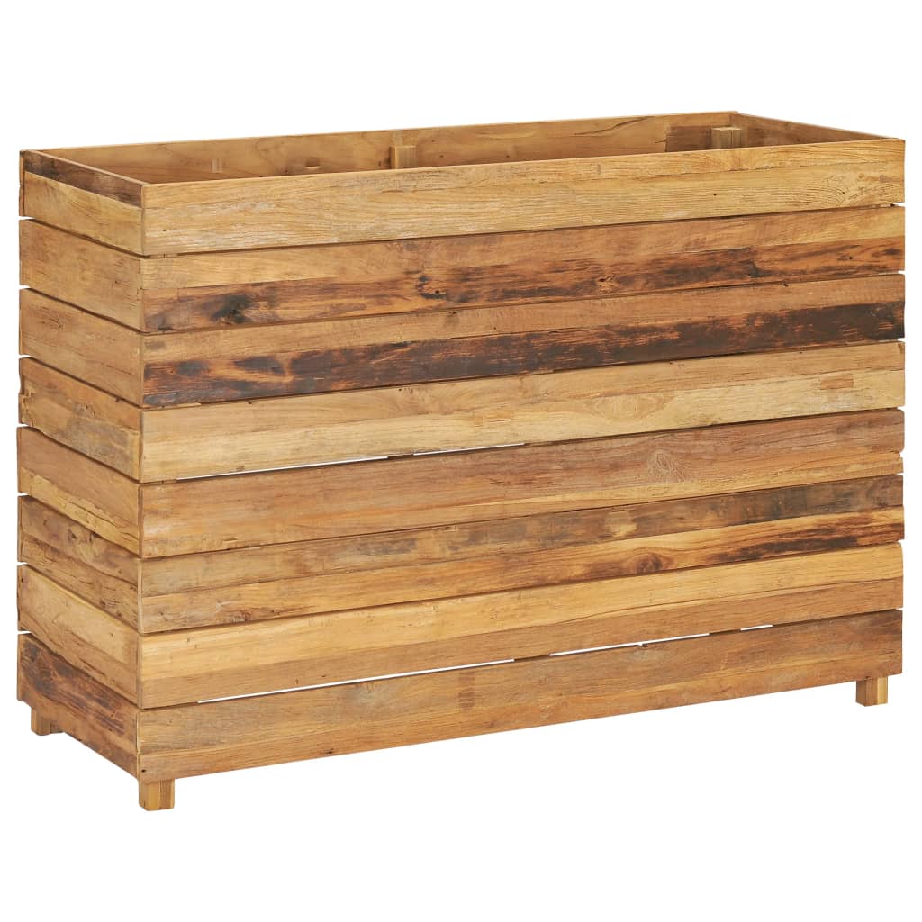Plantenbak Verhoogd 100X40X72 Cm Gerecycled Teakhout En Staal