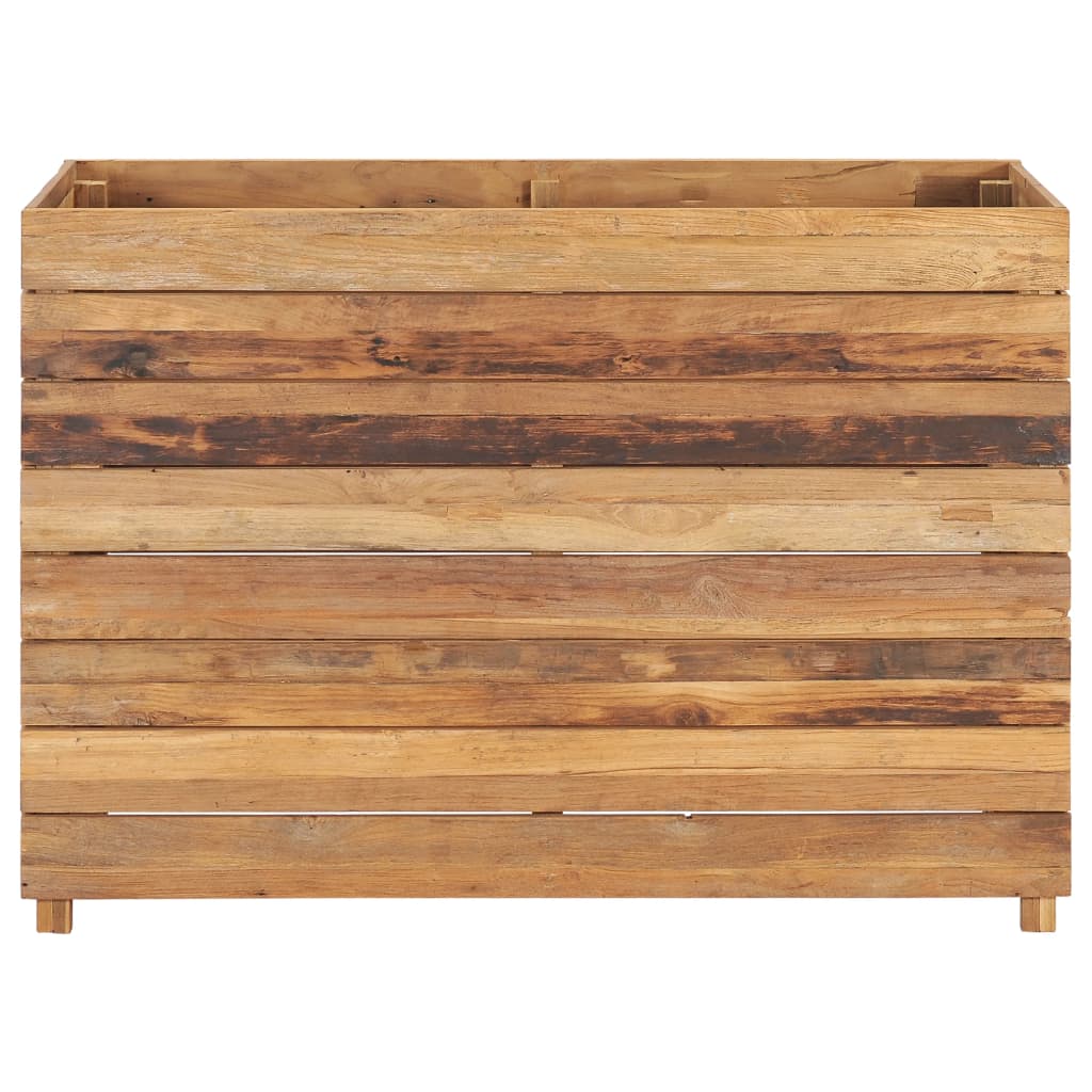 Plantenbak Verhoogd 100X40X72 Cm Gerecycled Teakhout En Staal