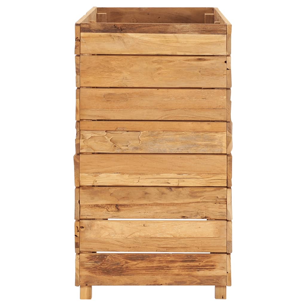 Plantenbak Verhoogd 100X40X72 Cm Gerecycled Teakhout En Staal