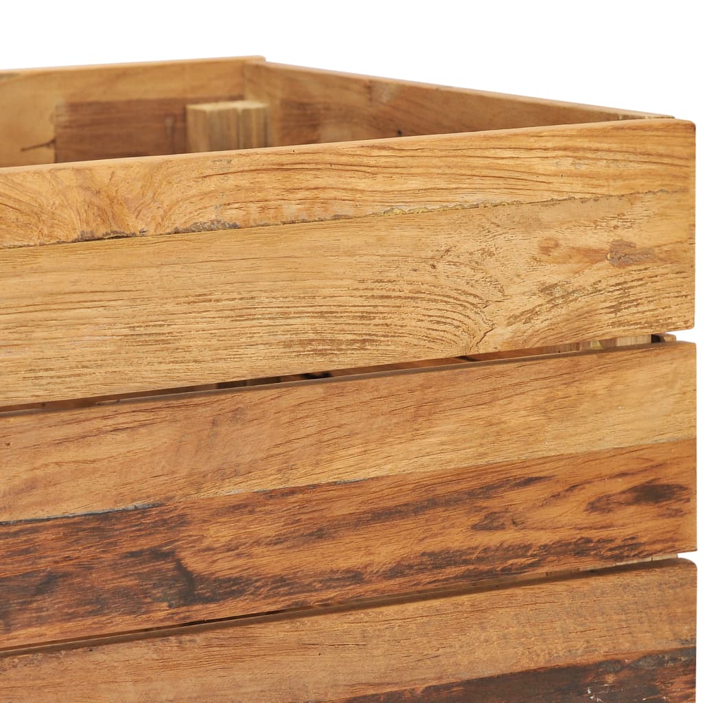 Plantenbak Verhoogd 100X40X72 Cm Gerecycled Teakhout En Staal