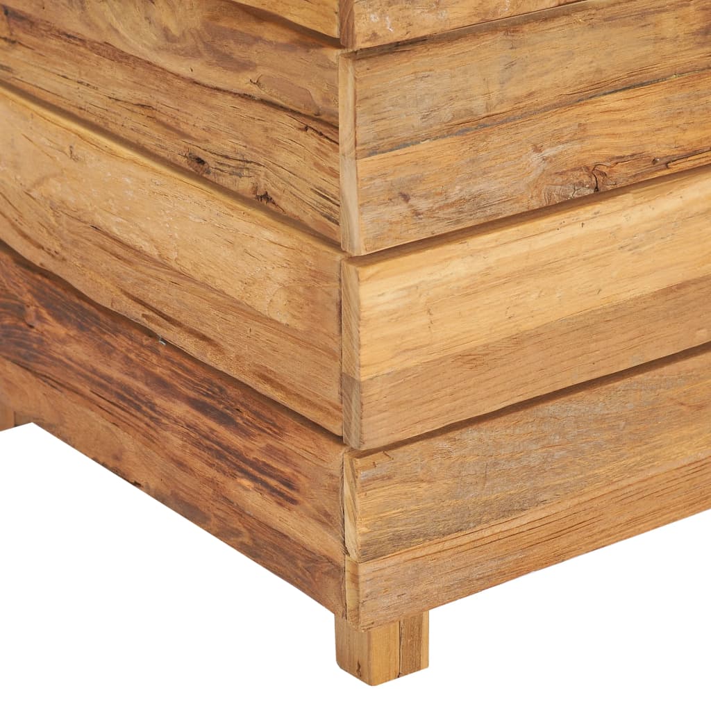 Plantenbak Verhoogd 100X40X72 Cm Gerecycled Teakhout En Staal