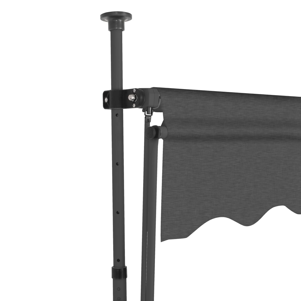 Luifel Handmatig Uittrekbaar Met Led 250 Cm Antraciet