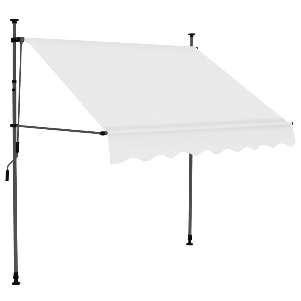 Luifel Handmatig Uittrekbaar Met Led 150 Cm Crème