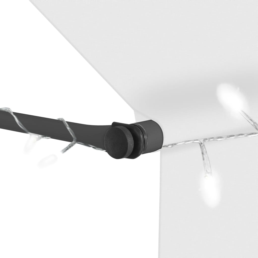 Luifel Handmatig Uittrekbaar Met Led 150 Cm Crème