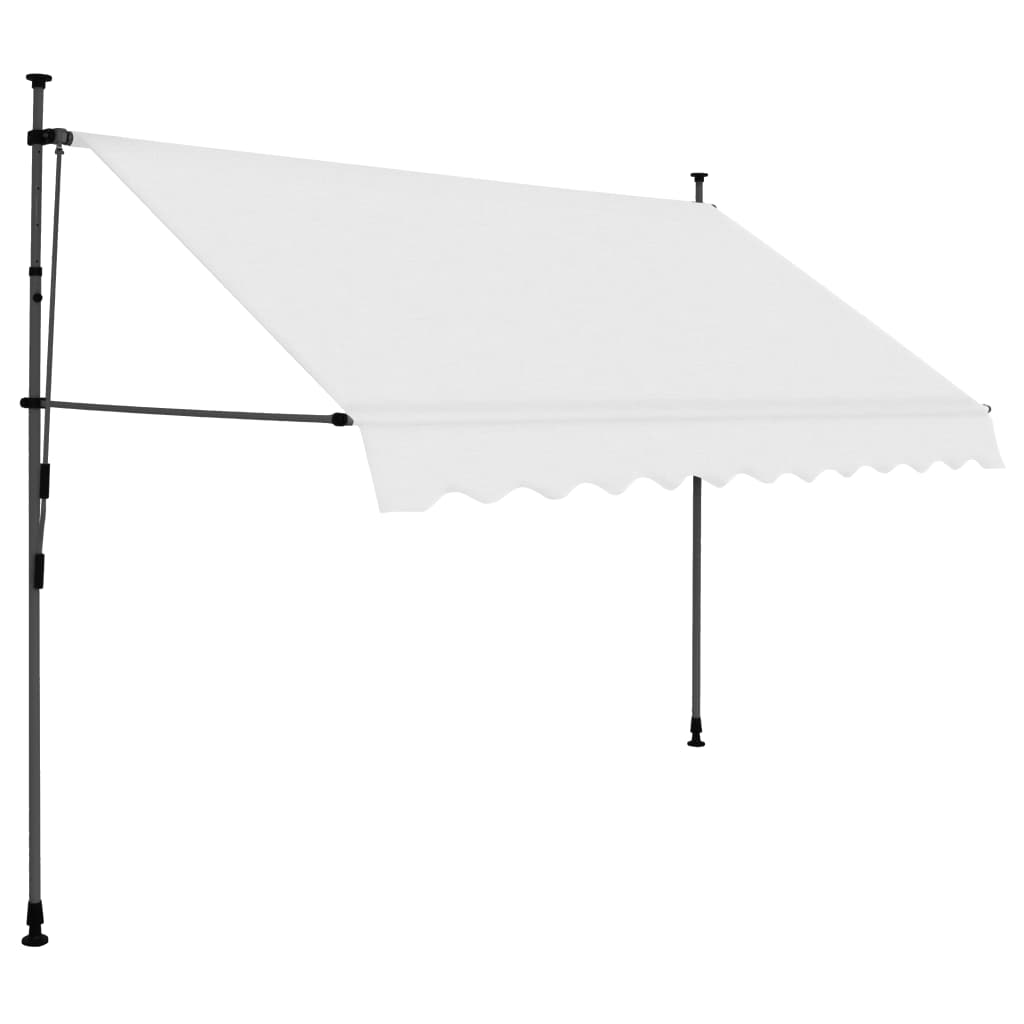Luifel Handmatig Uittrekbaar Met Led 300 Cm Crème