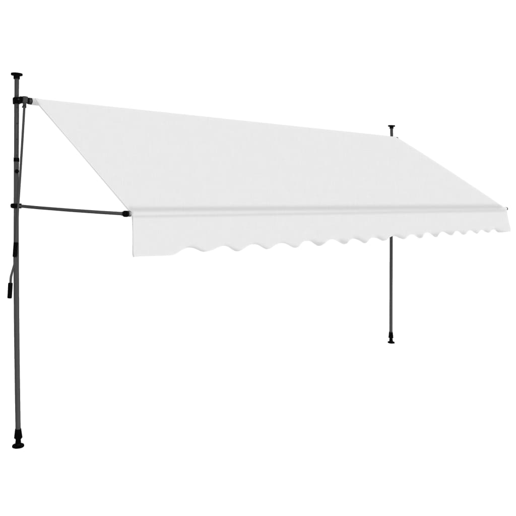 Luifel Handmatig Uittrekbaar Met Led 400 Cm Crème